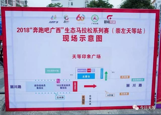 药业后环城路→蓝威龙路口→民族小学→新星幼儿园→天等印象广场