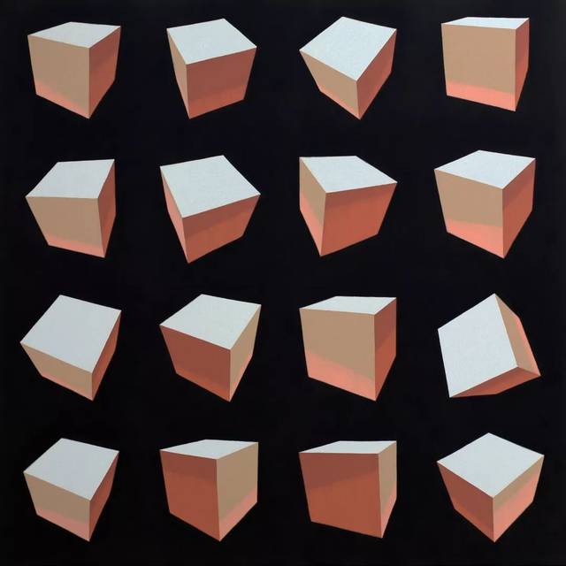 俸正泉 《我的练习——正方体》  100 x 100cm