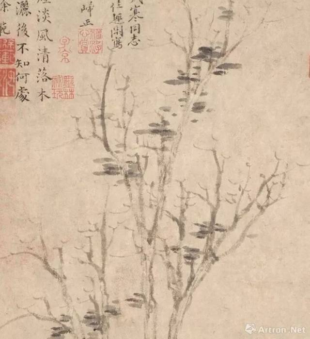 从图中落款可知,柯九思画这幅作品时是49岁.