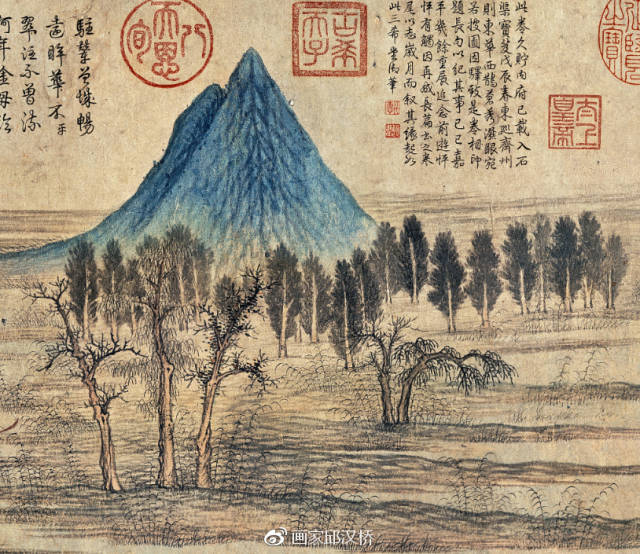 汉桥话画:赵孟頫《鹊华秋色图》元代文人画的代表作