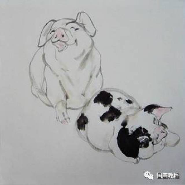 画牛与画猪国画技法(特别详细~)