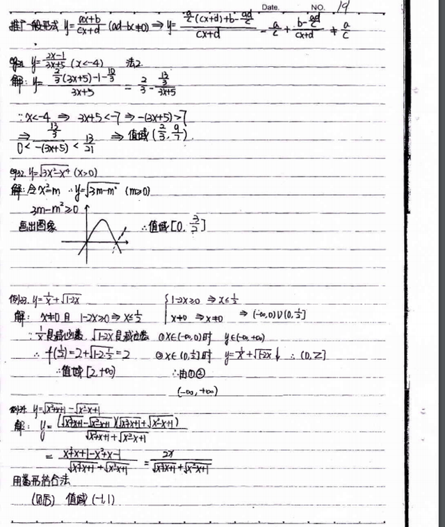 从高一到高三数学状元手写笔记:函数10大重点题型解析与答题攻略汇总