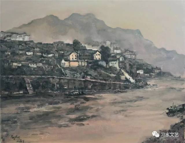 彭承军 《普者黑风景01》 40×90cm 布面油画