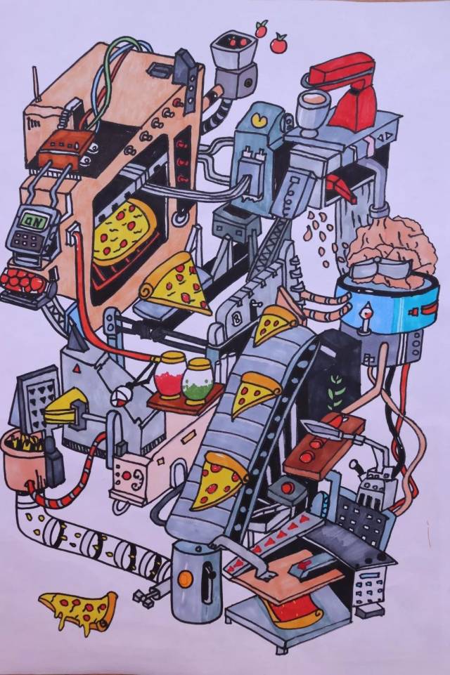 纪英学校学生科幻画作品异彩纷呈