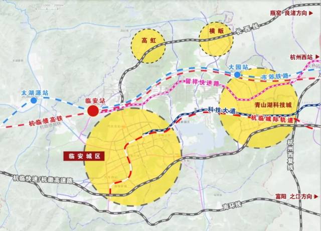 一手消息!临安分区规划详解 6条东西向"动脉"将连通杭州