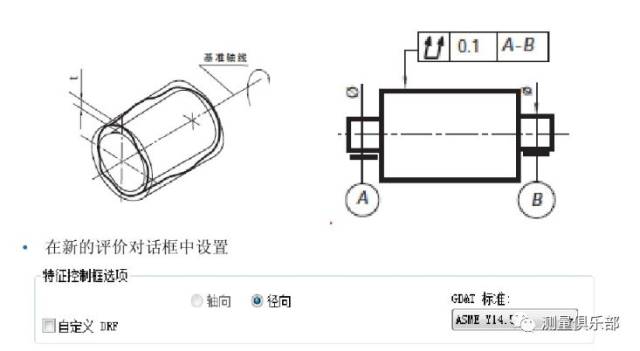 端面全跳动公差带是距离为公差值t且与基准垂直的两平行平面之间的