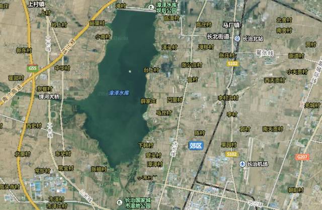 城市向西拥漳泽湖发展,结合漳泽湖优越的生态景观资源,打造长治未来