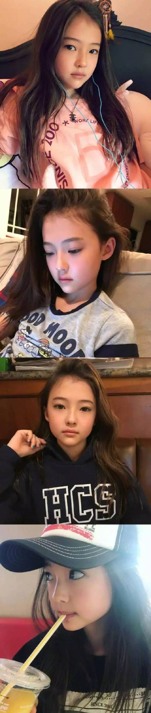 德韩混血萝莉ella g,从小就是美人胚子啊