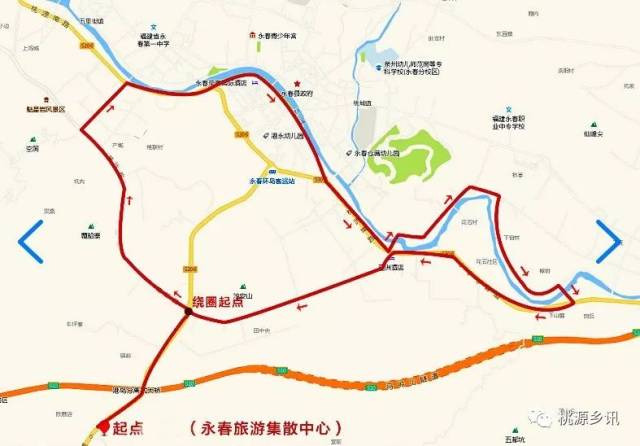 2018环湾赛永春赛段县城绕圈路线详细图