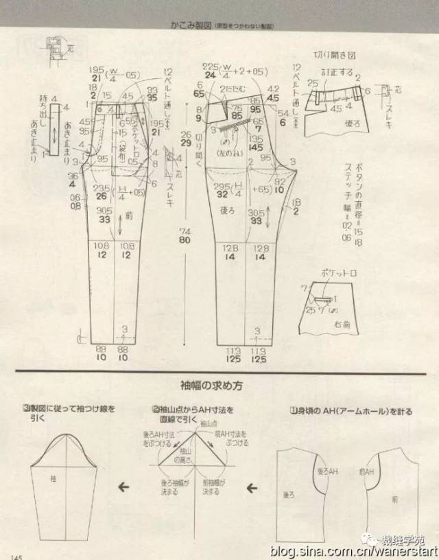 【难得资料】三套男士外套裤子 裁剪图,男士图那么那么难找