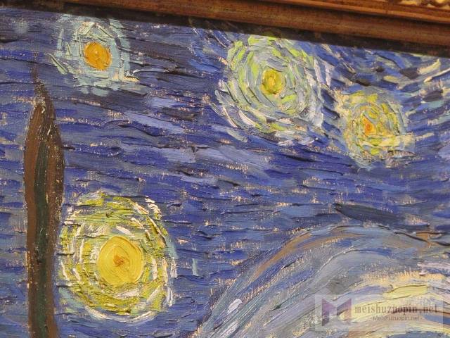 《星月夜》(the starry night),左半部分的画布和画框