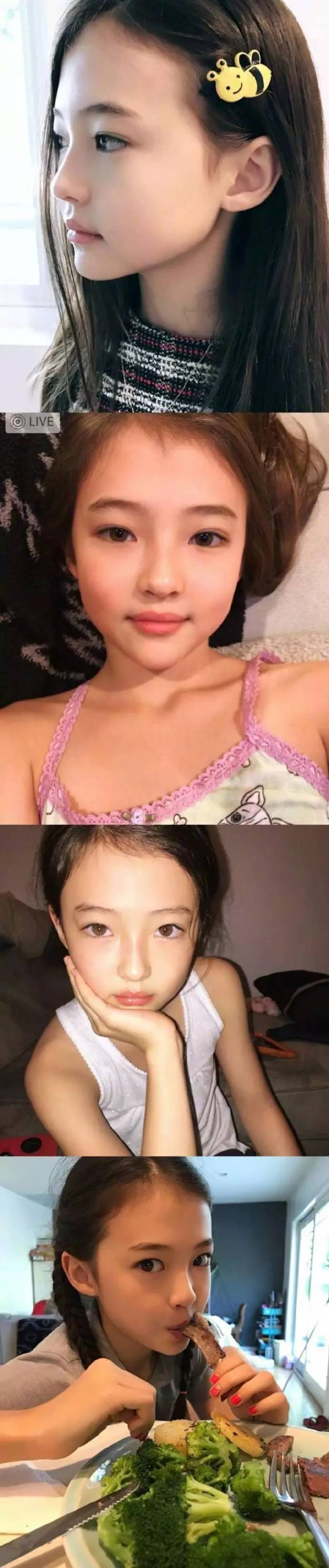 德韩混血萝莉ella g,从小就是美人胚子啊