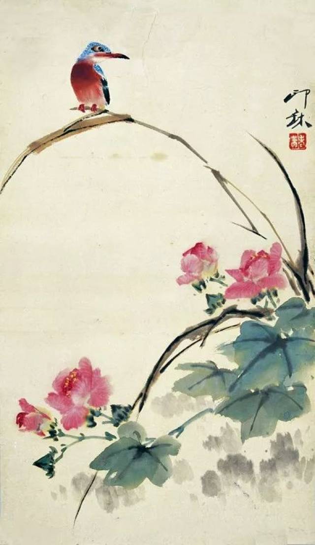 芙蓉翠鸟图-1965