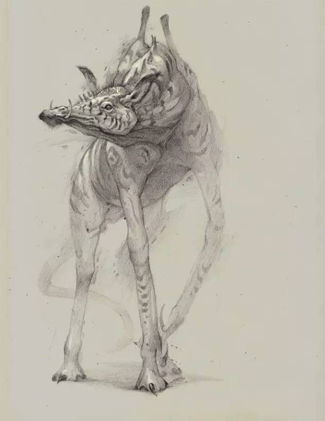 疯狂的变种异兽素描作品