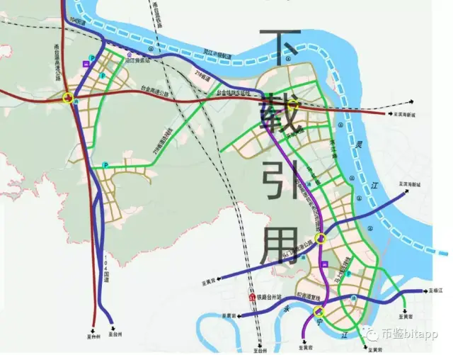 临海市沿江镇总体规划:快速路,高铁,火车东站,头门港疏港公路,高铁