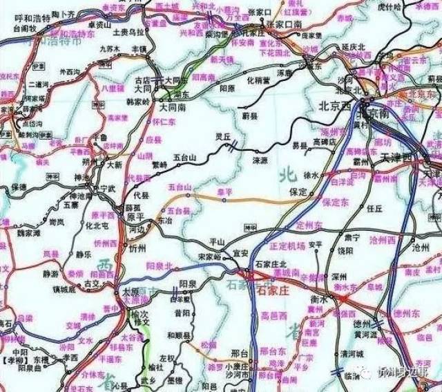 四条高铁途径忻州,未来忻州有望成为高铁枢纽中心城市