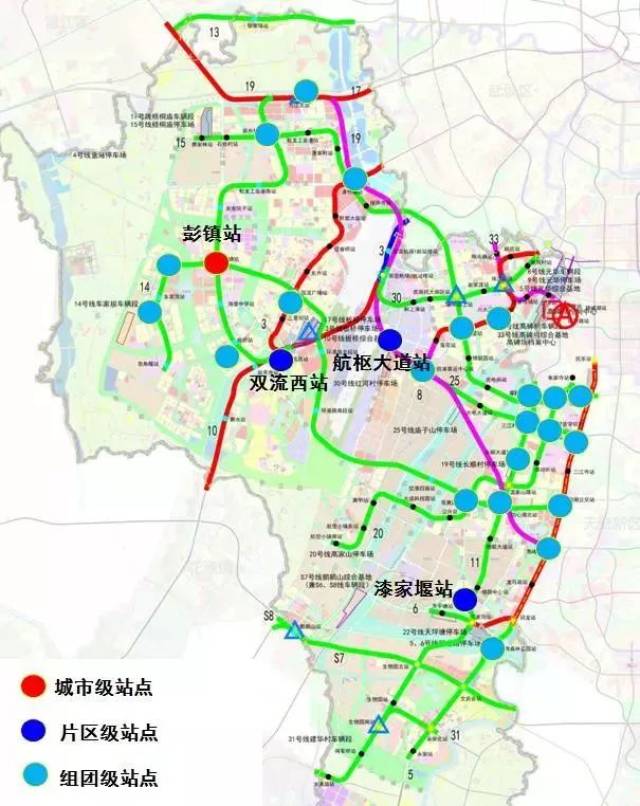 双流规划17条地铁线路,2020年将通车7条!