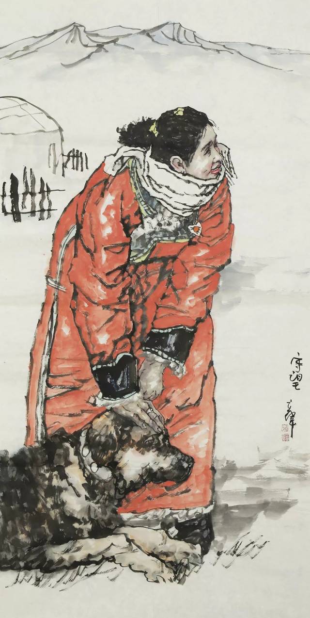 魂牵梦萦 雪域逢春 | 吴立伟国画人物作品赏析【博宝·典藏】