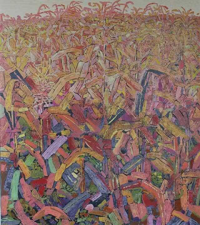 吕顺 盛宴 丝网版画 90x61cm 2015