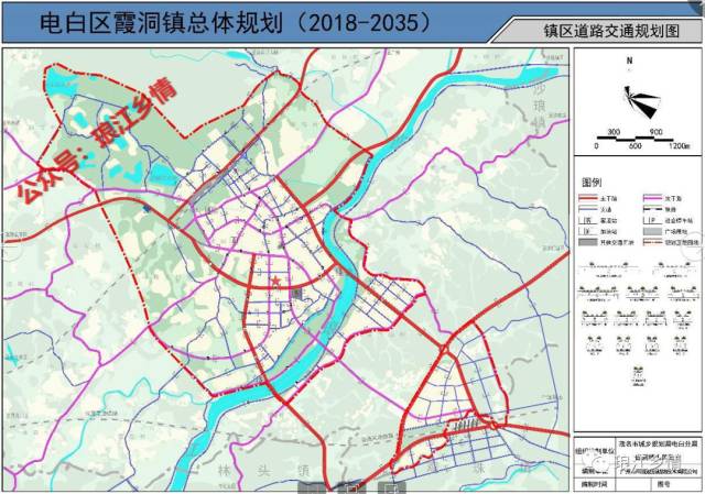 曝光:电白霞洞镇总体规划图(2018-2035)