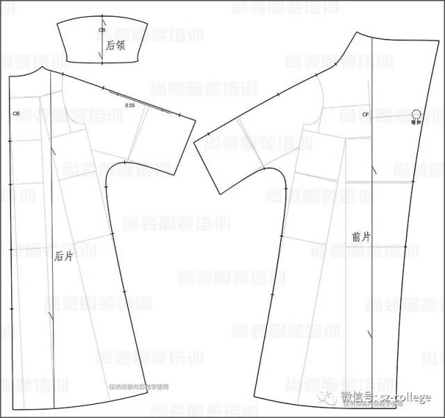 尚装| 服装平面制版 | 蝙蝠袖a型大衣制版