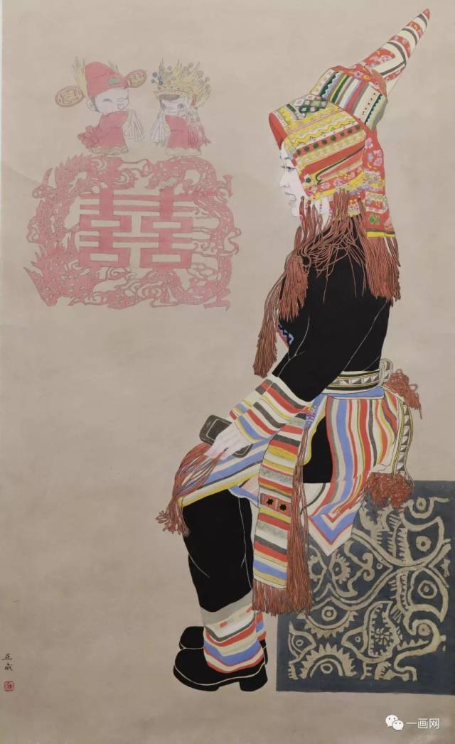 刻画细腻,绘画语言丰富,融入中国非物质文化遗产刺绣,剪纸,蜡染元素