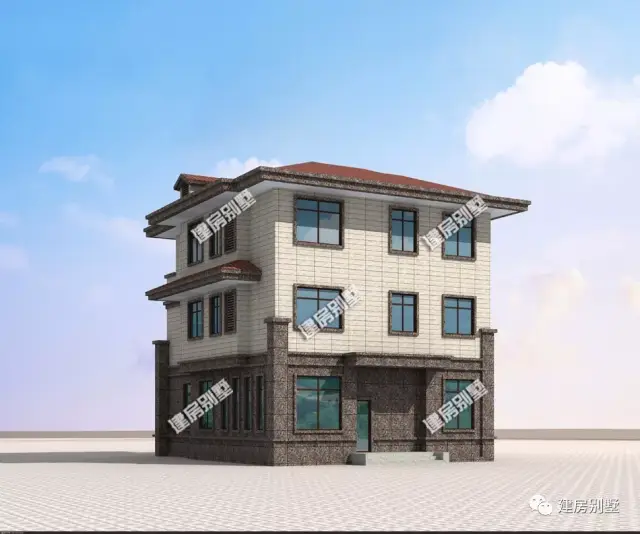 屋顶效果:斜屋面是现在农村自建房的流建造方式,美观实用性强,盖以