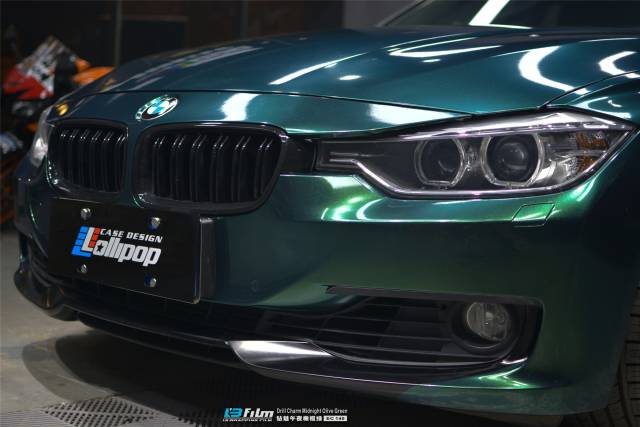 夜幕下的暗影,bmw3系"钻魅午夜橄榄绿"