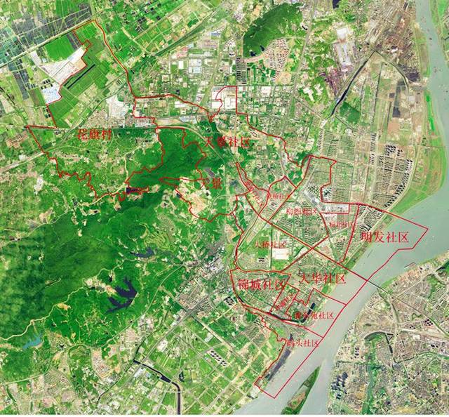 河流,铁路等,重新调整划分辖区,涉及江北新区16个小区,影响近30万人