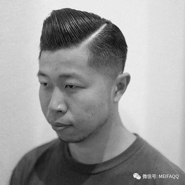 美式barber,型男铲青渐变发型