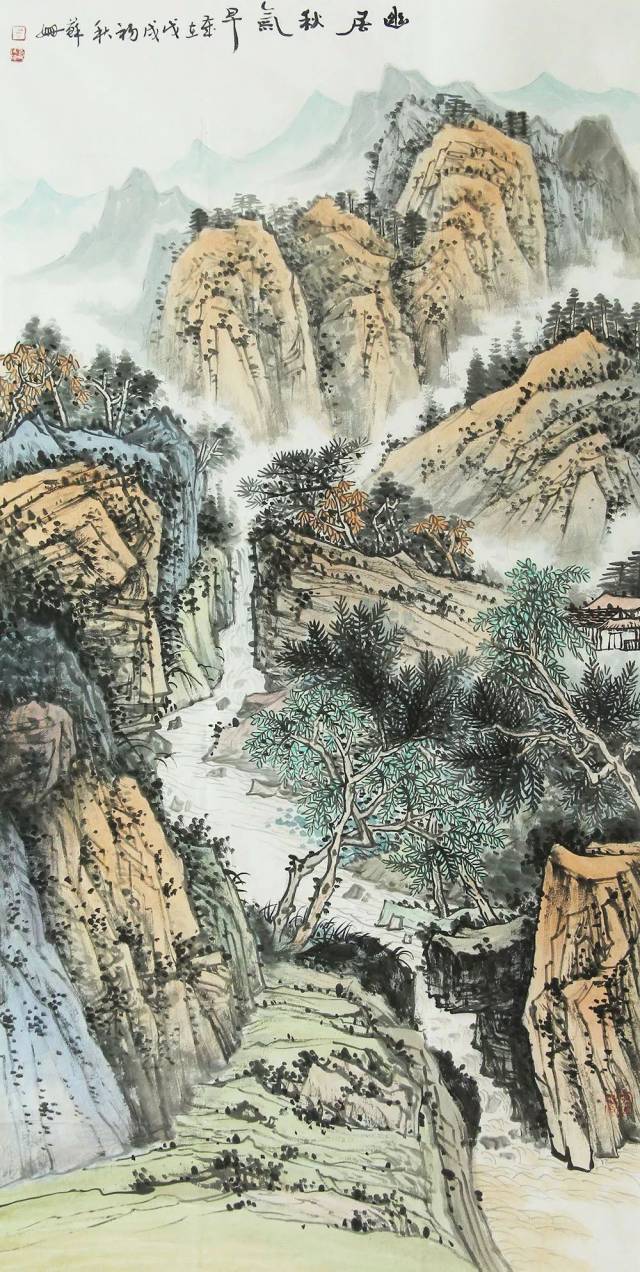 色彩俊雅 生机盎然 | 苏三秋山水画作品赏析【博宝·典藏】