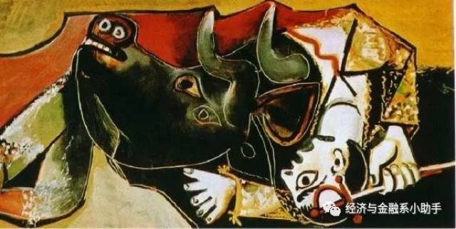 1889年,毕加索完成第一件油画作品《斗牛士》