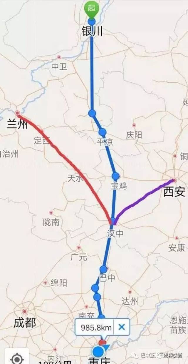 铁路规划的8纵8横已变成10纵10横, 10纵新增加了银川到重庆的高铁.