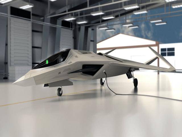 国外网友发布第六代隐身战机cg图,外形科幻带充电功能