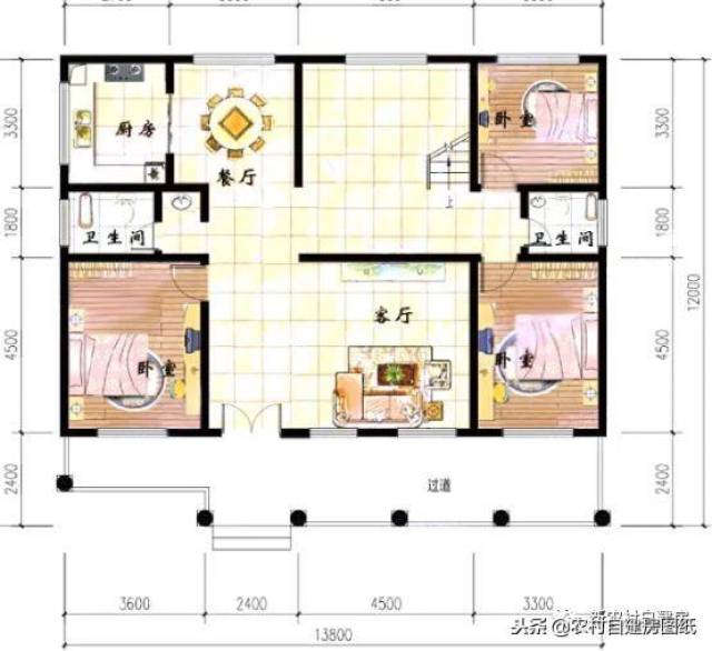 5款一层农村建房别墅,4款阁楼3款堂屋1款柴火灶,比二层实用