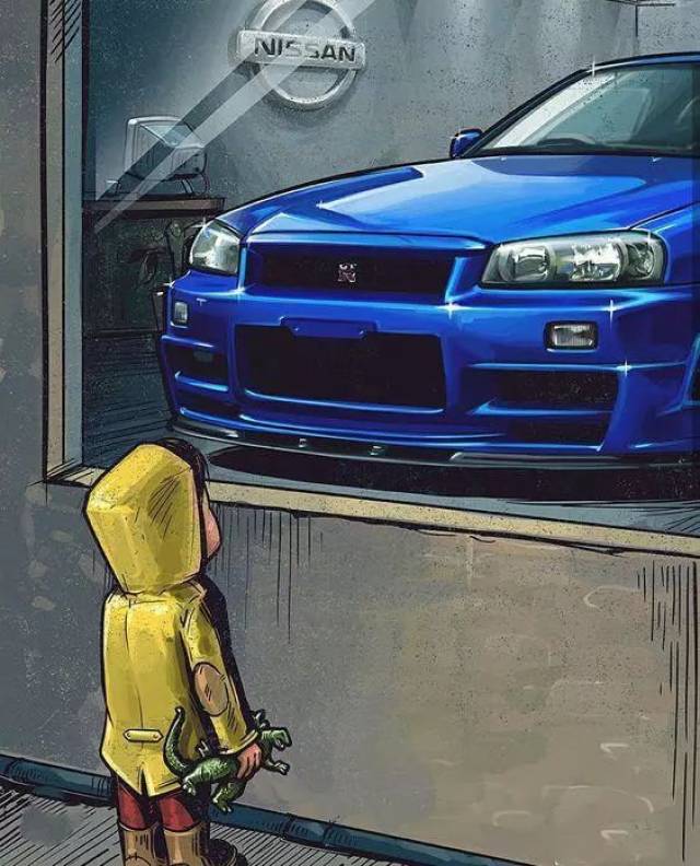 男孩橱窗看车壁纸,致敬赛车梦!