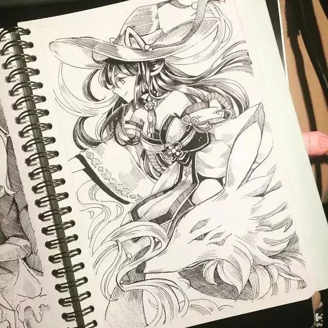 绘画素材 | 精美的动漫手稿,场景化的画面值得收藏!