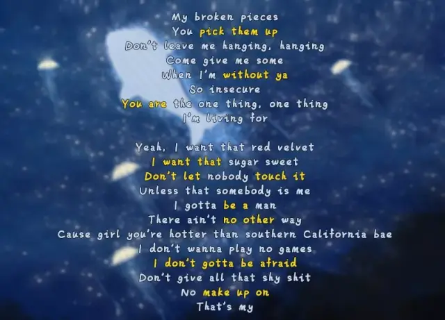 放下;在.记下. 歌词:won't you e and put in down on me.