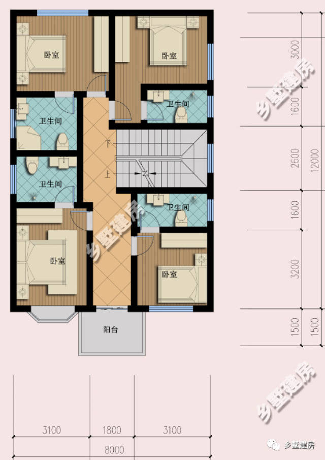 自建8x13米设计图,宽八米长十三米设计图 8x12米农村别墅,居室虽小,心有大雅,造价17万直击心灵