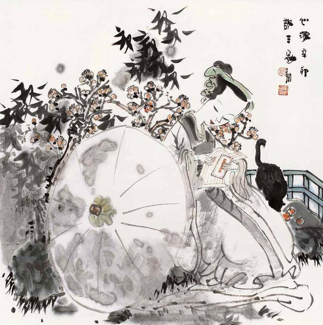 画里有书香,他用中国画讲中国故事