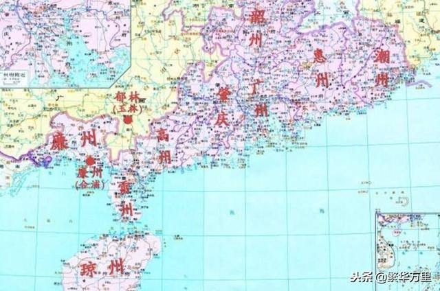 广西省南部的三个地级市,1955年,为何被划分到了广东省?