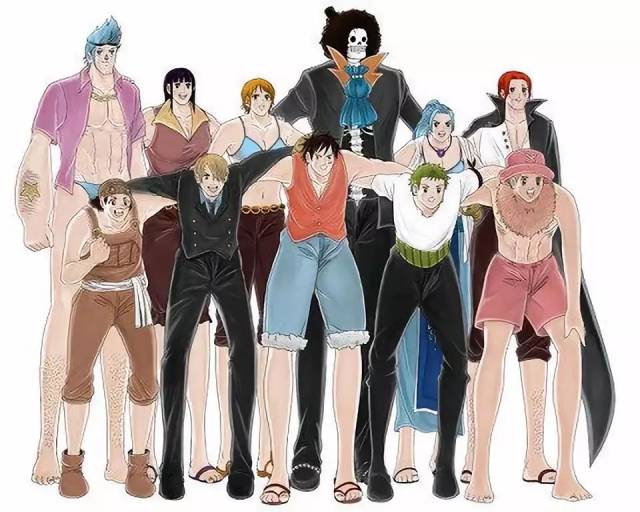 当《海贼王》的人物都变成九头身!这画面太无法直视了!