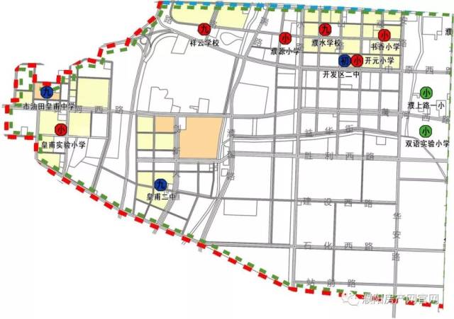 濮阳城乡一体化示范区 (点击图片查看大图) 濮阳市主城区 中小学校