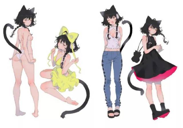 性感的猫女小姐姐们 日本插画师 あるてら