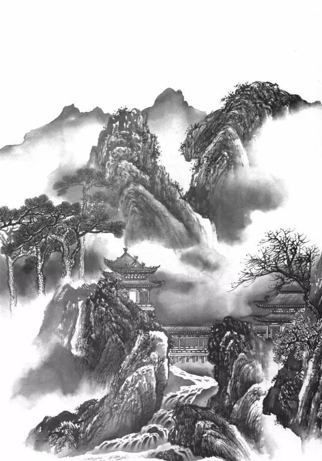 工笔画线描山水画谱·楼阁篇