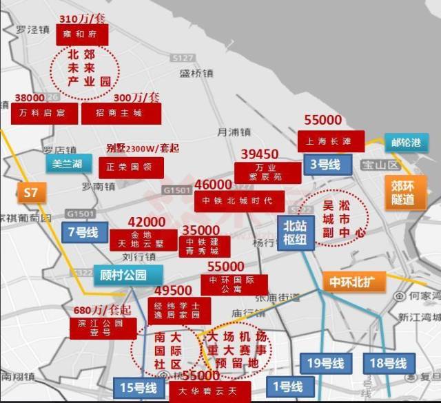 宝山房价地图 ↑闵行吴泾选址,见诸于市规土局办的《上海城市规划