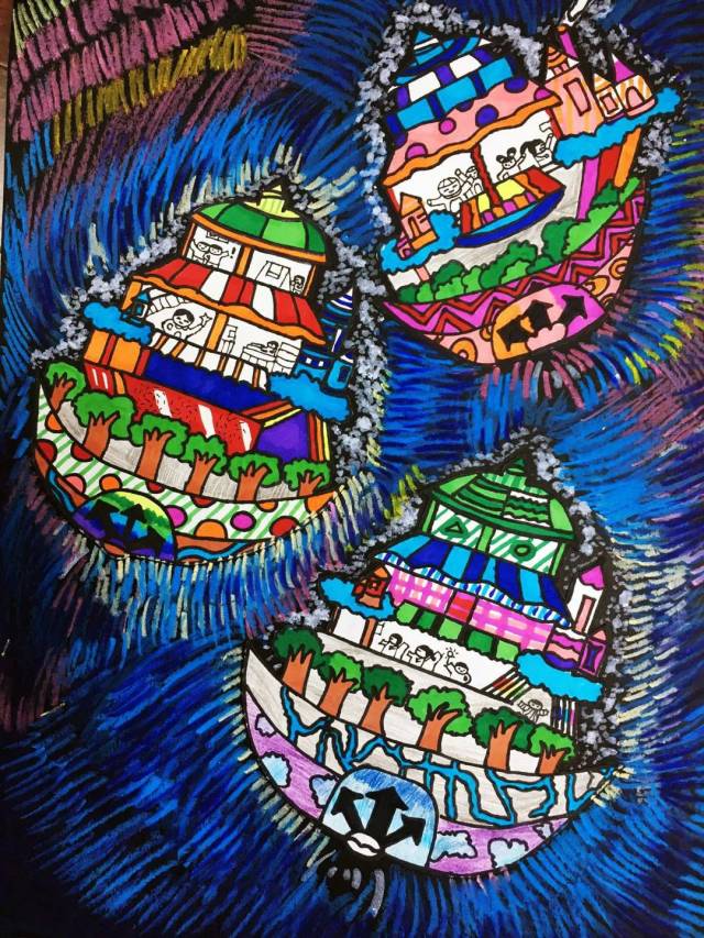 画笔下的科技之光—心湖小学科幻画微展