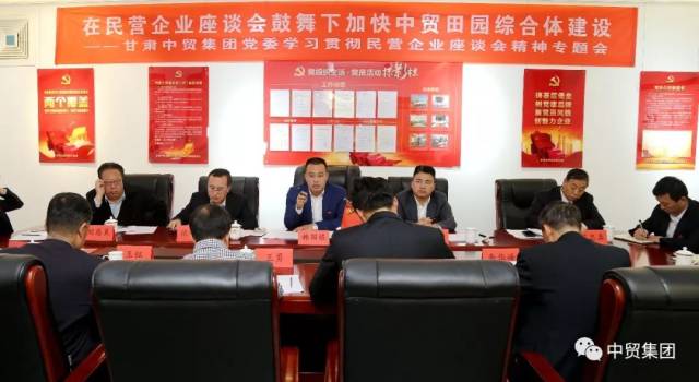 甘肃中贸集团党委召开学习贯彻民营企业座谈会精神专题会
