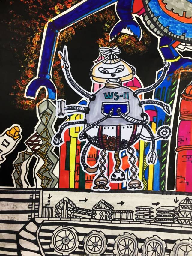 画笔下的科技之光—心湖小学科幻画微展