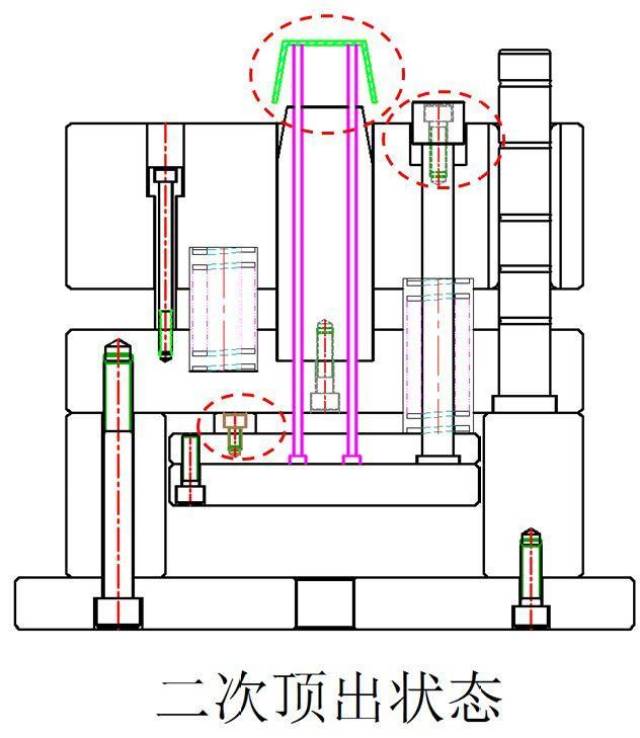 超容易看懂的模具设计,二次顶出机构-b板弹出